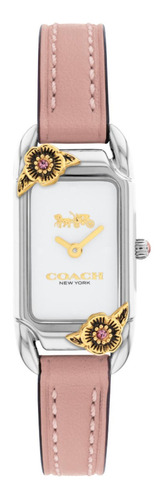 Reloj Coach Mujer Cuero 14504037 Cadie Color De La Correa Rosa Color Del Bisel Rosa Color Del Fondo Blanco