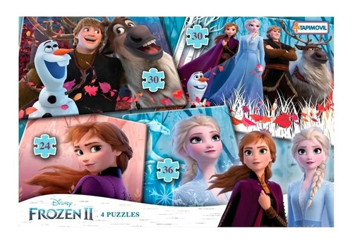 4 Puzzles Rompecabezas Frozen 2 De 36/30 Y 24 Piezas 07922