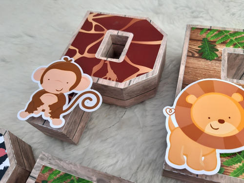 Letras 3d. Animales De La Selva 14 Cm De Alto X 4
