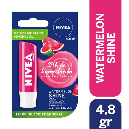 Bálsamo Labial Nivea Watermelon Shine 4,8gr