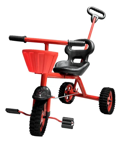 Triciclo Para Nena Nene Infantil Con Barral Metal Y Canasto