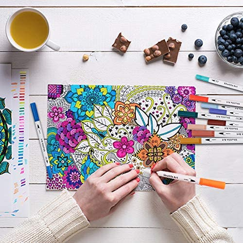 Shuttle Art 120 Colores Rotuladores De Doble Punta Con 1 Lib