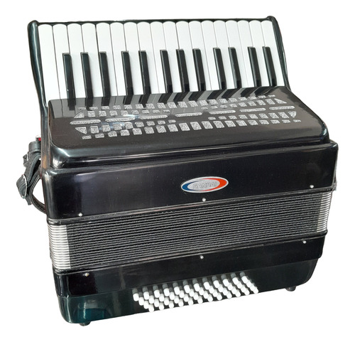 Acordeon A Piano 48 Bajos Con Estuche Y Correas Negro