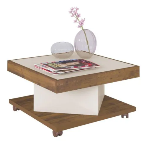 Mesa De Centro Artely Saara Mdp 33x63x63cm