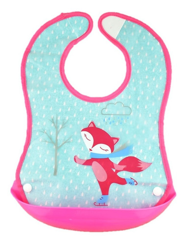 Babero Para Bebe Impermeable Ajustable Bolsillo