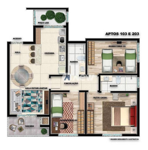 Imagem 4 de 4 de Apartamento À Venda, 76 M² Por R$ 382.677,75 - Blumenburg - Campo Bom/rs - Ap2495