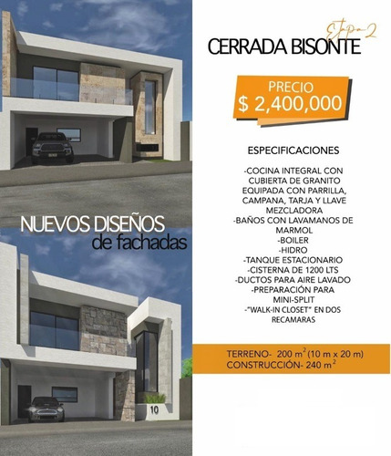 Imagen 1 de 13 de Casa En Venta Cerrada Bisonte En Viñedos