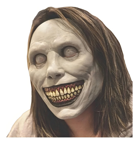 Máscara Do Mal Diabo Branco Rosto Inteiro Halloween Carnaval