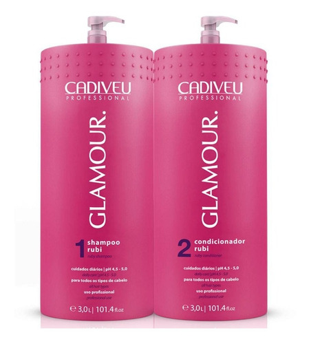 Cadiveu Kit Glamour Shampoo E Condicionador 3 Litros