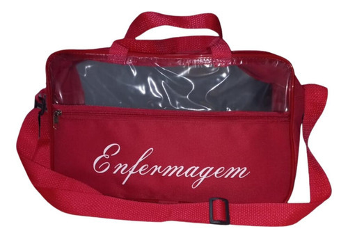 Bolsa Para Enfermagem Transparente Vermelho