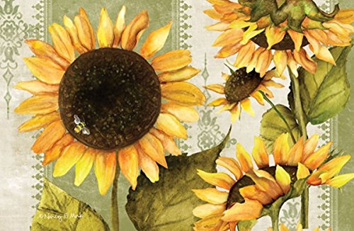 Counterart Papel Mantel Individual, Girasoles En Flor, Paque