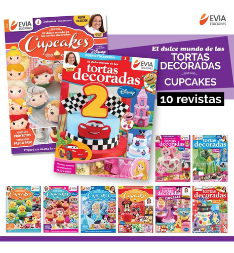 Promopack Tortas Decoradas/ Cupcakes/disney / 10 Revistas