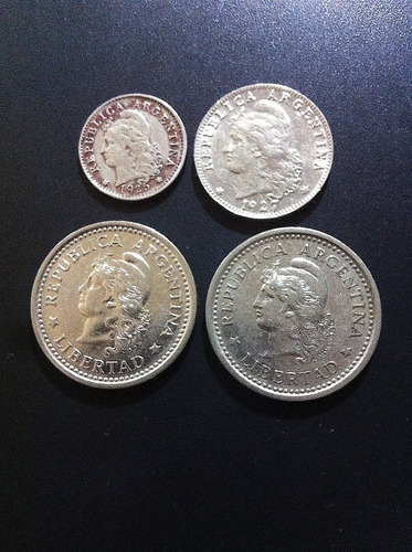 4 Monedas De Argentina Años Bajos Oferta+2 Monedas De Regalo