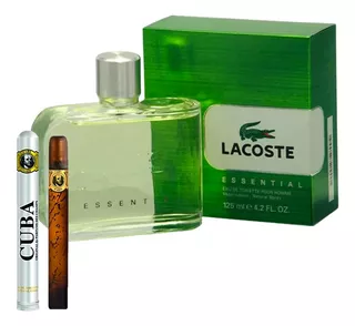 Lacoste Essential 125ml Caballero Original+perfume Cuba 35ml