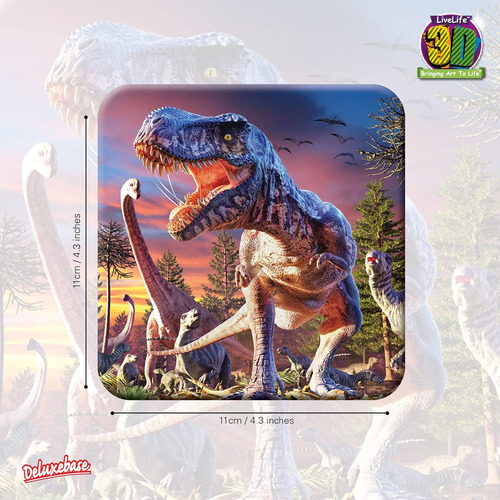 Posavasos De Corcho - T-rex Attack De Deluxebase. Posavasos