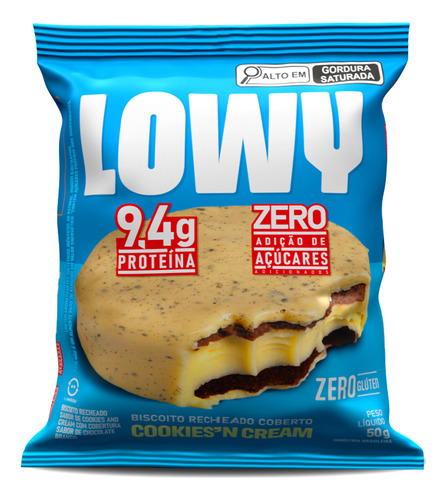 Biscoito Recheado Lowy Cookies And Cream Display 500g Cory