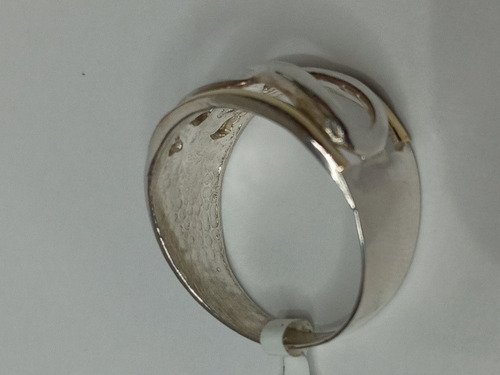 Imagen 5 de 7 de Anillo Infinito En Plata Con Apliques En Oro