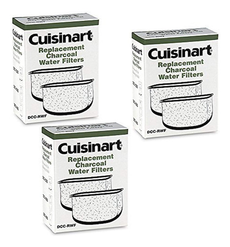 Cuisinart Filtros De Agua De Carbón Dcc-rwf *triple Pack* .