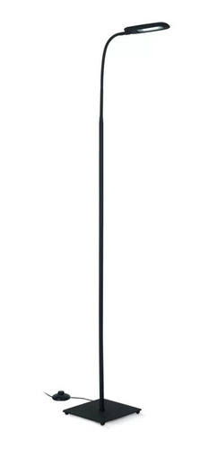 Imagen 2 de 7 de Lampara De Pie Neron Flexible De Led 4w Gris Regulable