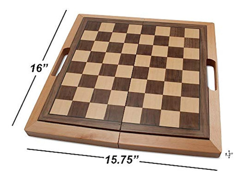Juegos De Mesa De Ajedrez Plegable De Madera 3 En 1