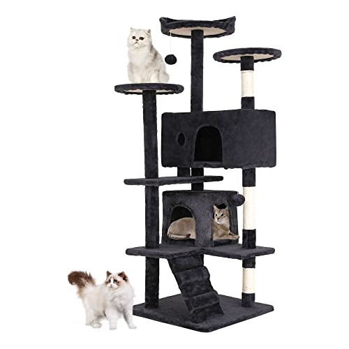 54in Cat Tree For Indoor Cats, Centro De Actividad De M...