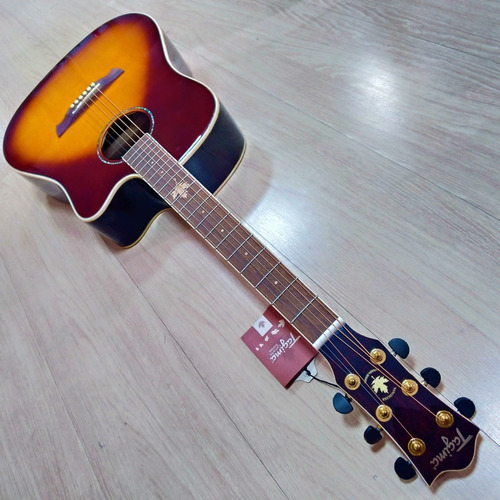 Imagem 7 de 10 de Violão Tagima Canada Vancouver Eq Cherry Burst Folk