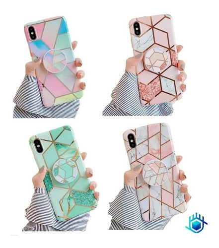 Imagen 1 de 9 de Funda Geometria +pop Galaxy Mujer Hombre Dama Protector Case