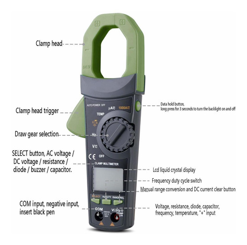 Zyl-yl Multi-function Digital Clamp Meter Ac And Dc True