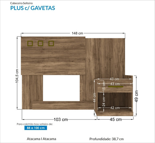 Respaldo Sommier 1 Plaza Cabecera Dormitorio Cama