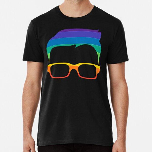 Remera Lgbt Gay Pride Cartoon Hipster Con Gafas Algodon Prem