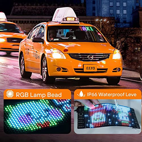 Letrero Led Auto, Panel De Matriz Led Flexible De 7''x3...