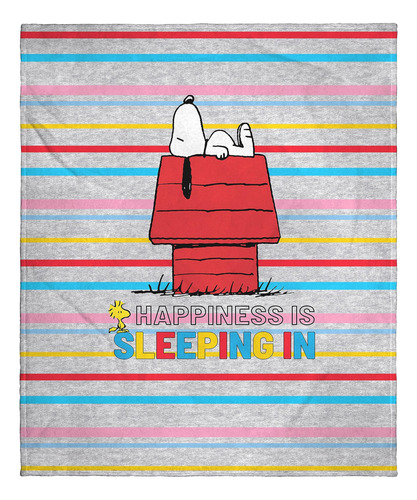 Snoopy De Peanuts Y Woodstock Está Durmiendo En Una Manta De