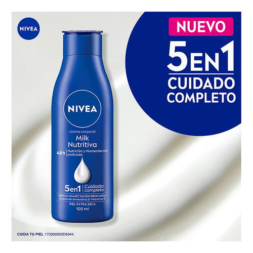 Crema Nivea Body Milk 100ml Hidratante Piel Seca
