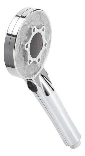 Cabeça De Chuveiro G1/2in Digital Led De 3 Cores Com Tempera