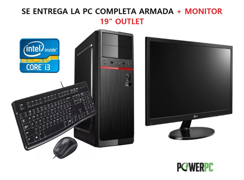 Imagen 4 de 10 de Pc Completa Core I3 Con 8gb Ram / Wifi / Monitor 19 Outlet