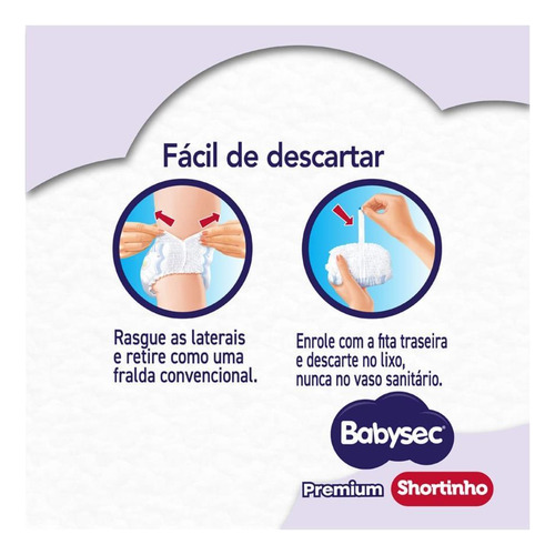 Fralda Babysec Galinha Pintadinha Shortinho Mega M 34 Unid