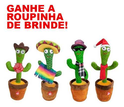 Baisec Cacto Repete A Fala Planta Dança Fala Toca Música Bri