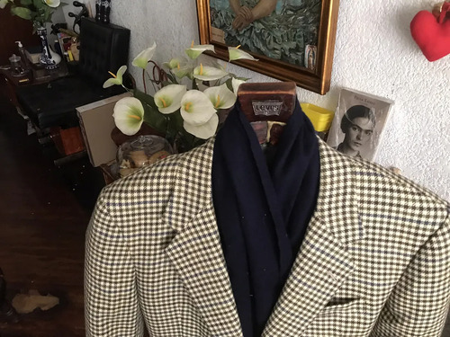 Burberry No,j. Dege Saville Row 100 % Wool Virgin,england Caqui Tweed 42r (Usado)