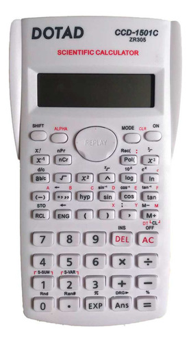 Calculadora Científica 240 Funções 10+2 Dígitos Colorida Cor Branco