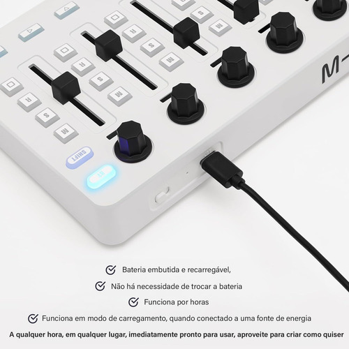 M-vave Smc-mixer Controlador Midi Sem Fio Console De Mixagem