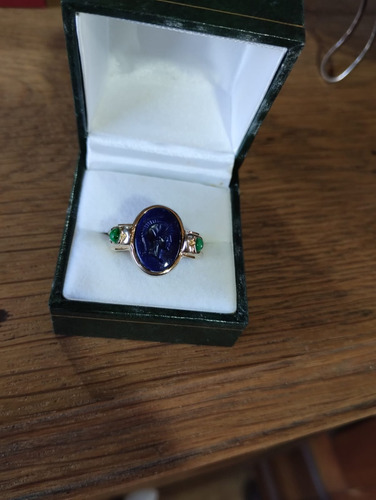Antiguo Anillo Joseph Sposito, Camafeo Romano. Plateado 19