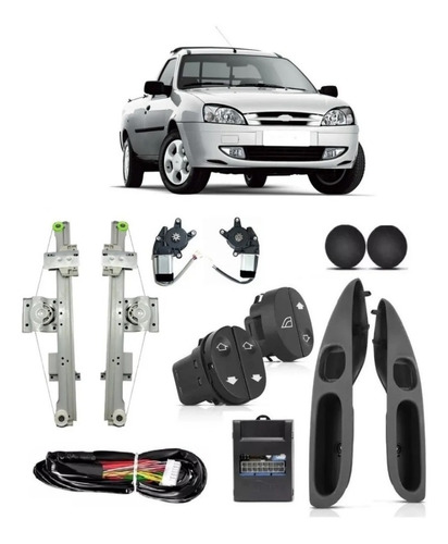 Kit Vidro Eletrico Fiesta 2p Courier Sensorizado