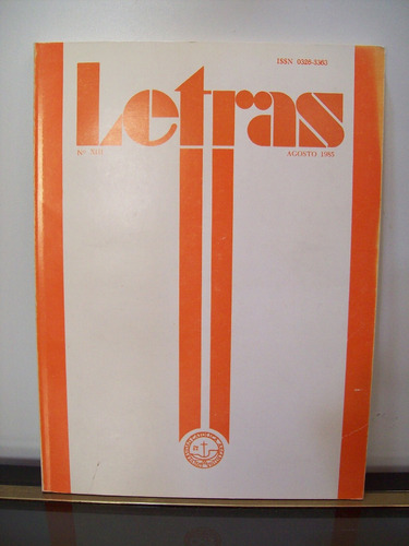 Adp Revista Letras De La Universidad Catolica Argentina 1985