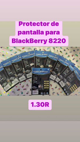 1.30 Protector De Pantalla De Blackberry 8220 Anti Reflejo