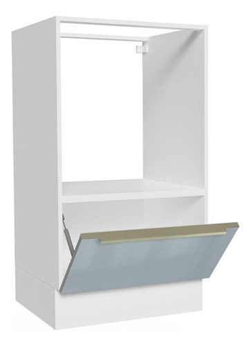 Mueble Para Horno Y Microondas Madesa Lux Sin Encimera Bg Color Blanco/Gris