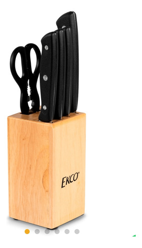 Set Cuchillos Ekco Classic 6 P Acero Inoxidable Con Bloque 