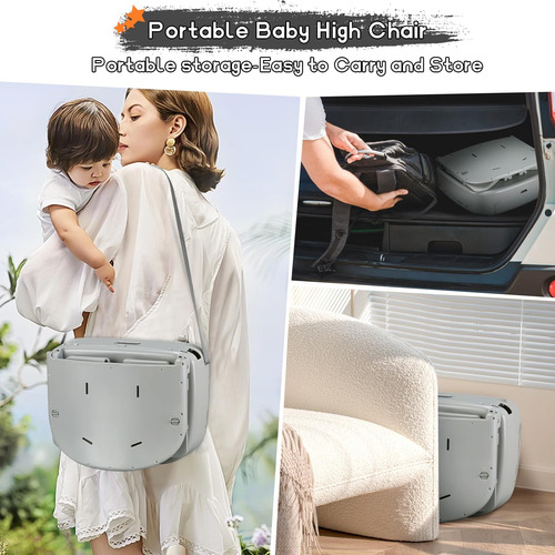 Silla Alta Portátil 4 En 1 Silla Alta Convertible Para Bebés
