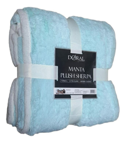 Imagen 1 de 1 de Manta Plush Sherpa Doral 125x155cms Extra Suave