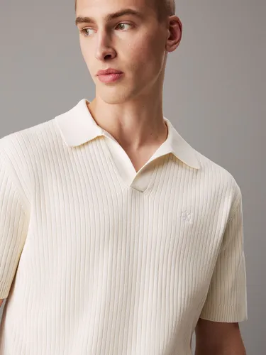 Sweater Linear Ss Polo Sweater Blanco Calvin Klein