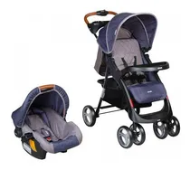 Comprar Coche + Asiento De Viaje Para Bebé Infanti Pompeya E30 Febo Color Azul Color del chasis Negro